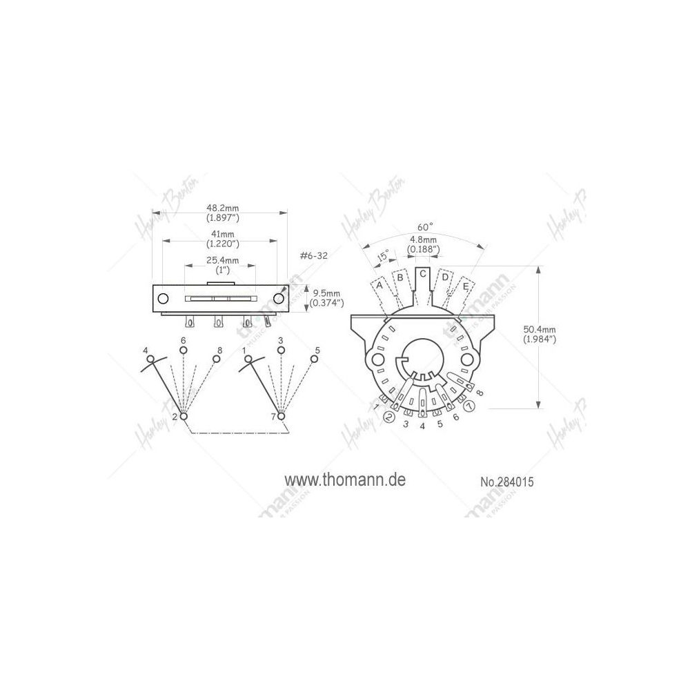 Harley Benton Parts Grigsby 5 way Switch – Thomann Ireland