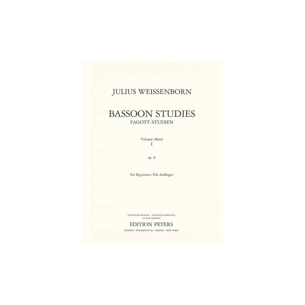 Edition Peters Weissenborn Fagott