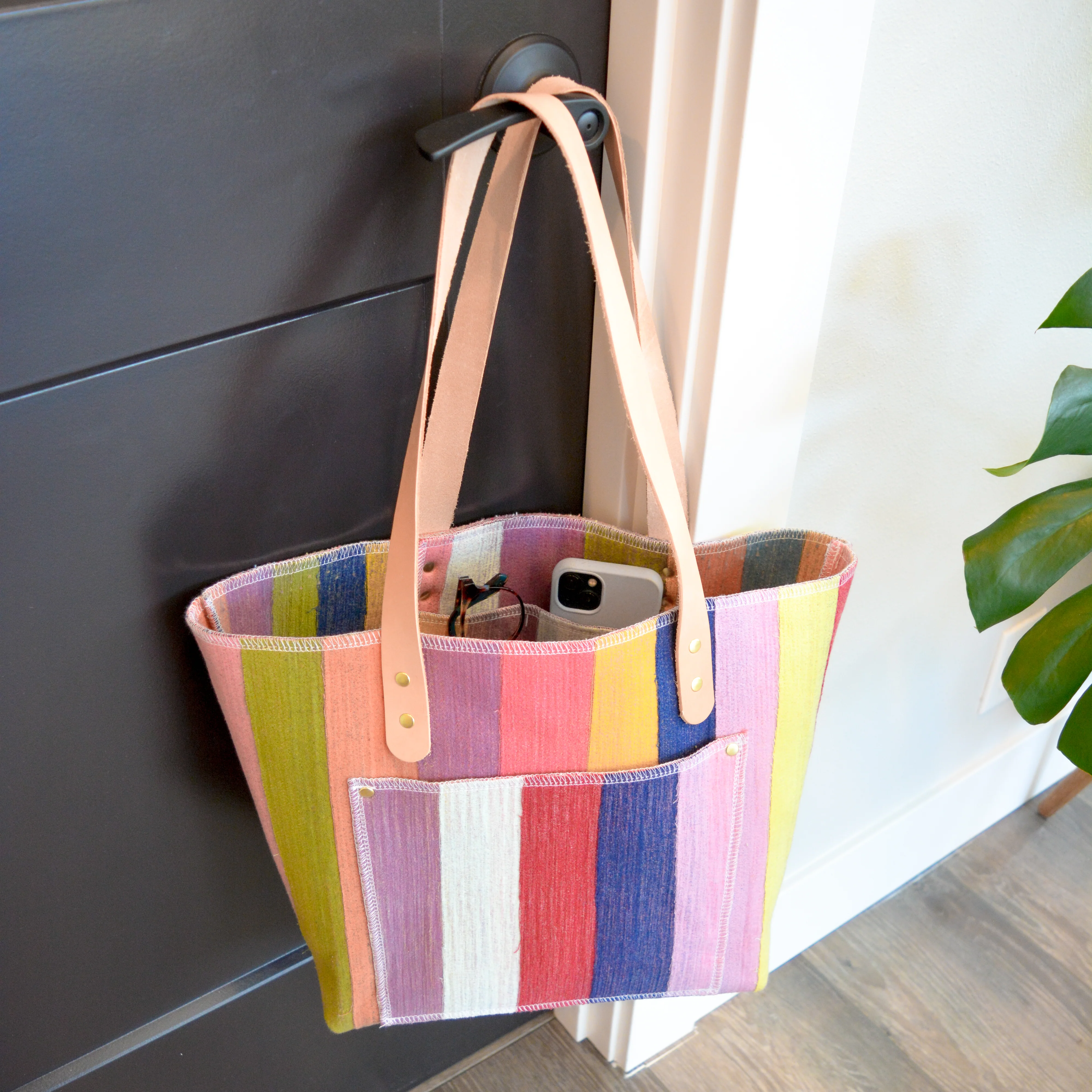 Marley’s Everything Tote: Scrap Felt - Earthy Rainbow