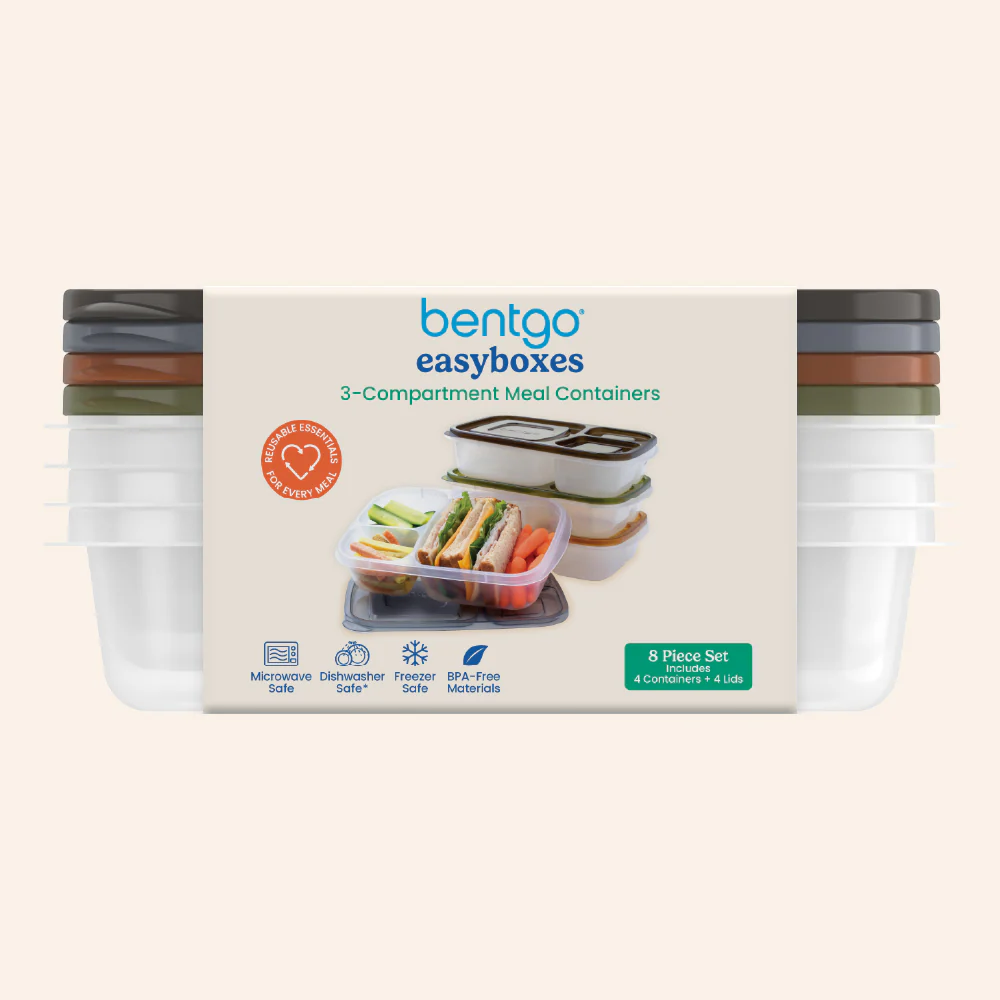 Bentgo Easyboxes 3-Compartment Food Containers 8-Piece Set