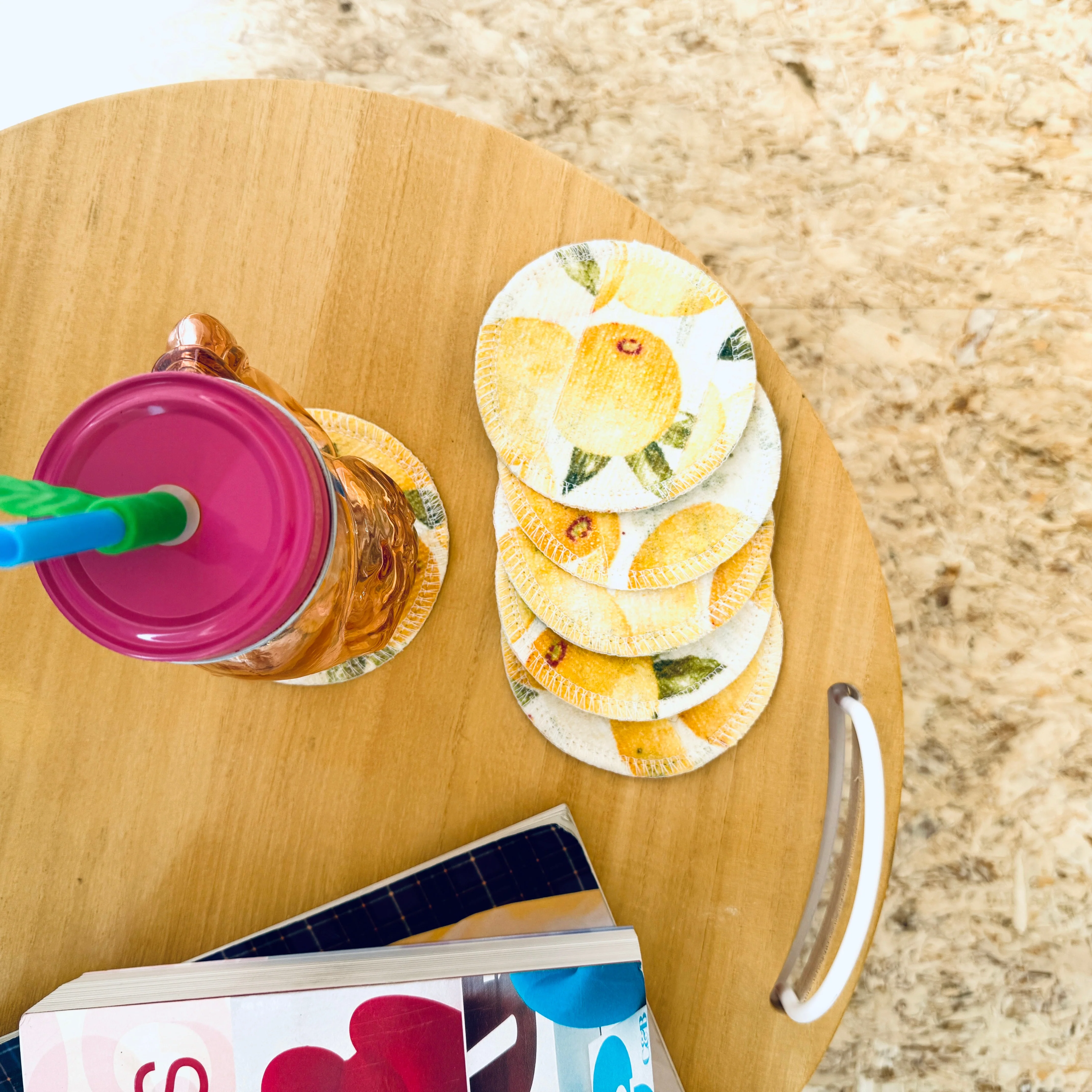 Scrap Felt Coasters: 6-Pack