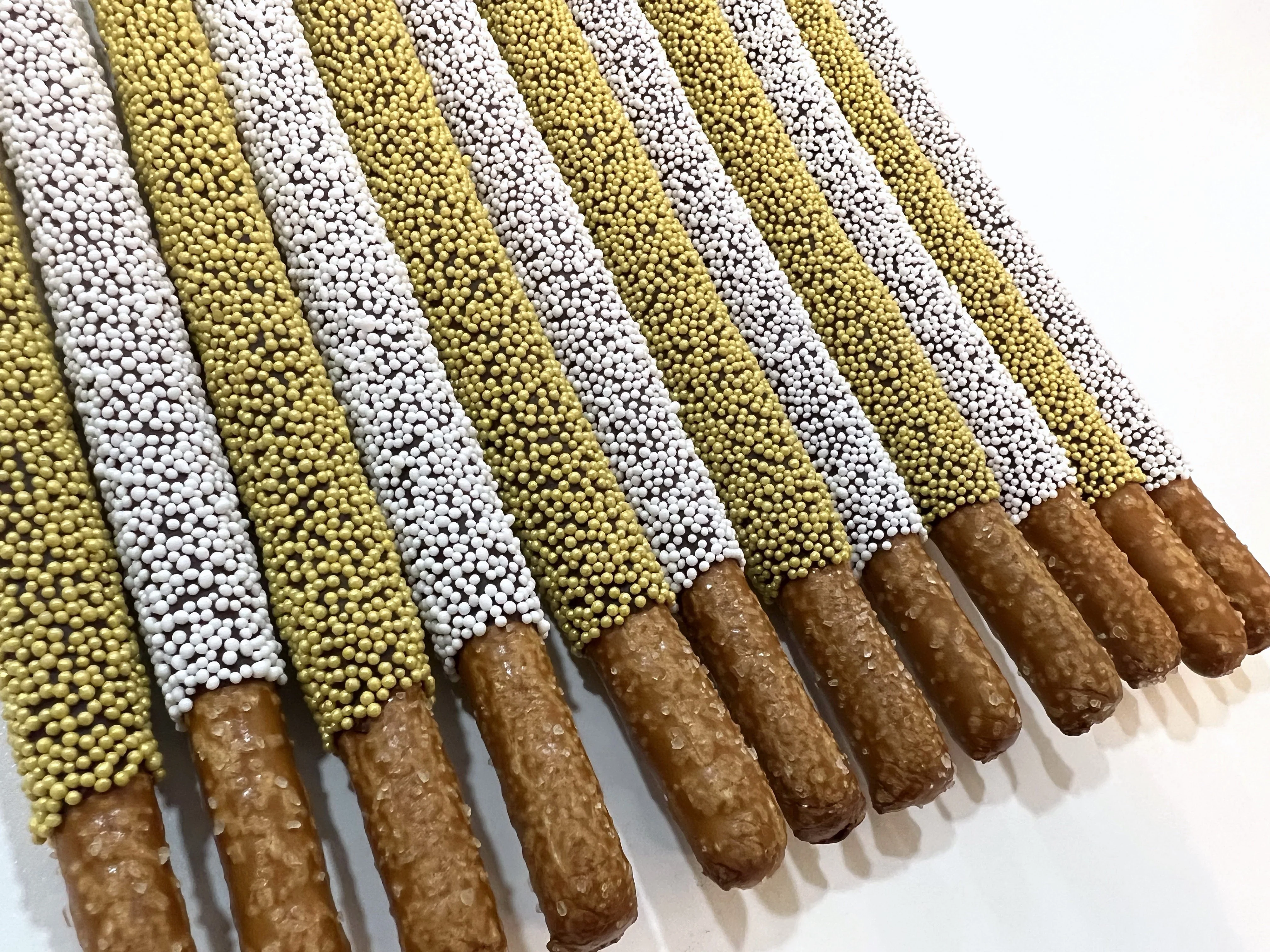 Wedding Chocolate Pretzel Rods - Mr. & Mrs.