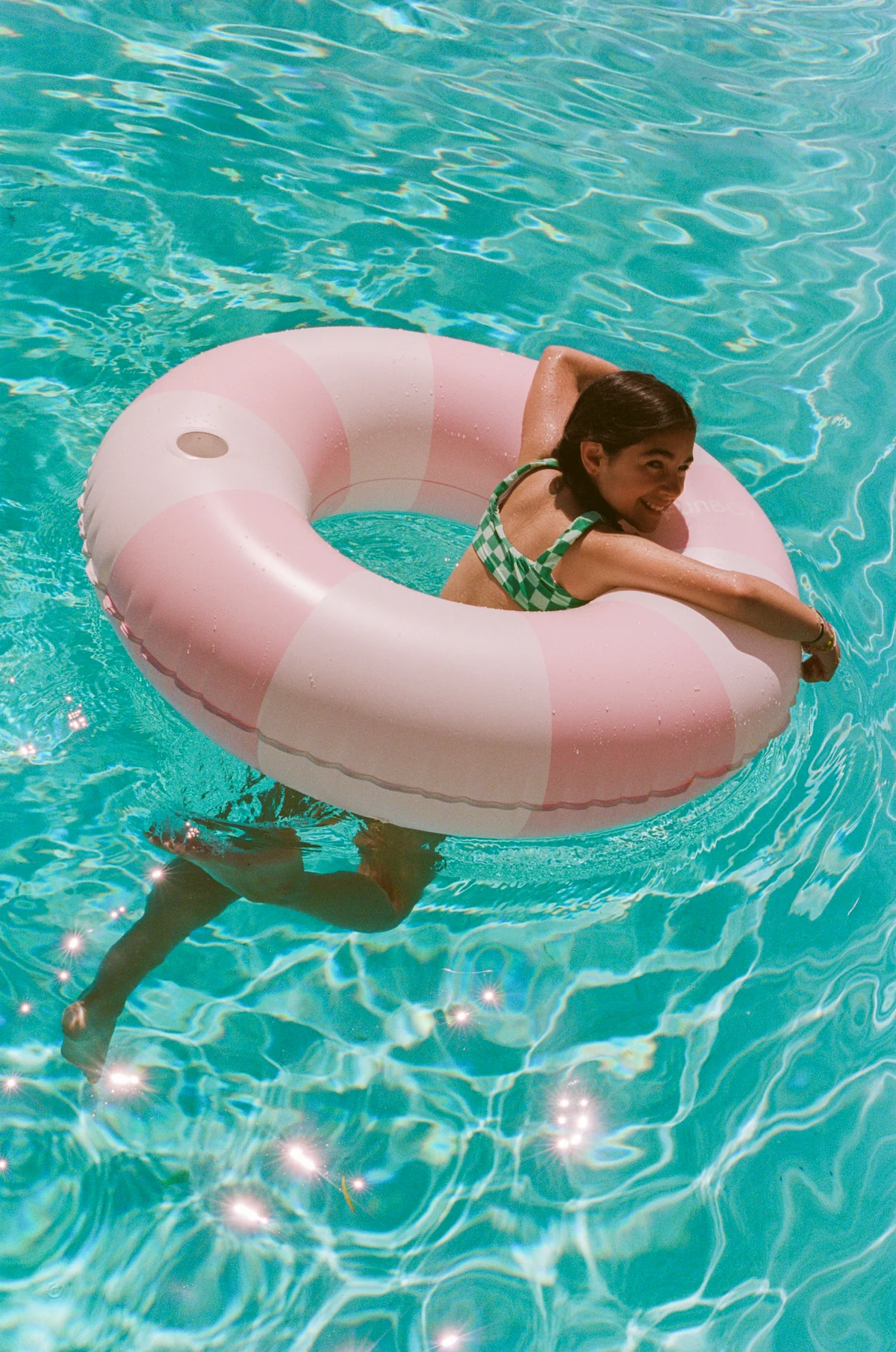 Seaesta Surf x Heather Taylor Home / Candy Check Two Piece Swimsuit / Emerald