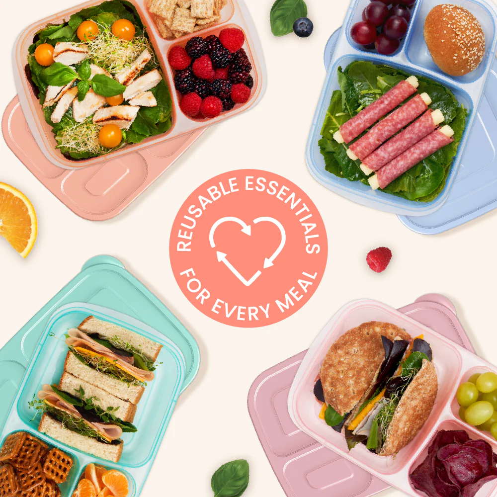 Bentgo Easyboxes 3-Compartment Food Containers 8-Piece Set