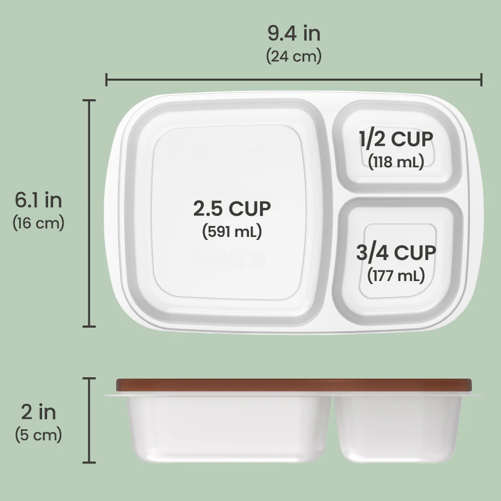 Bentgo Easyboxes 3-Compartment Food Containers 8-Piece Set