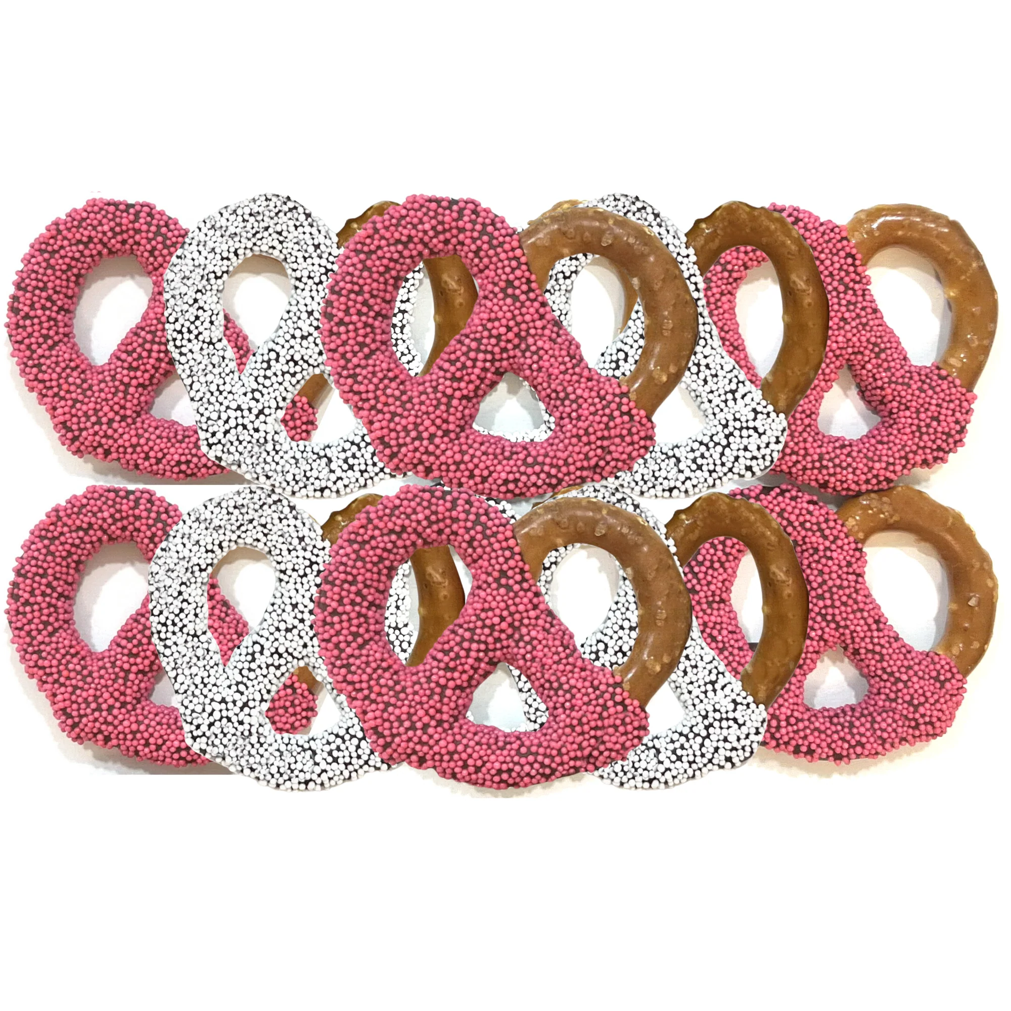 Baby Shower Chocolate Covered Jumbo Pretzels - Girl