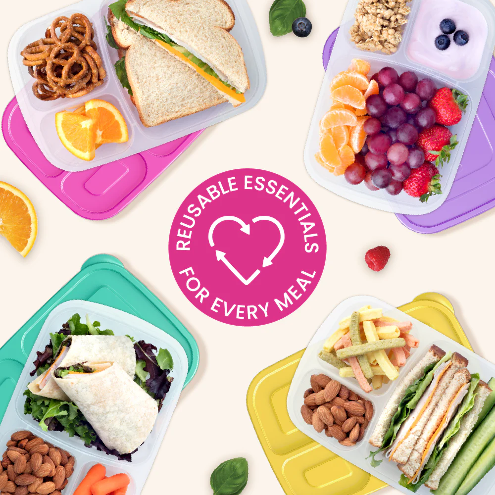 Bentgo Easyboxes 3-Compartment Food Containers 8-Piece Set