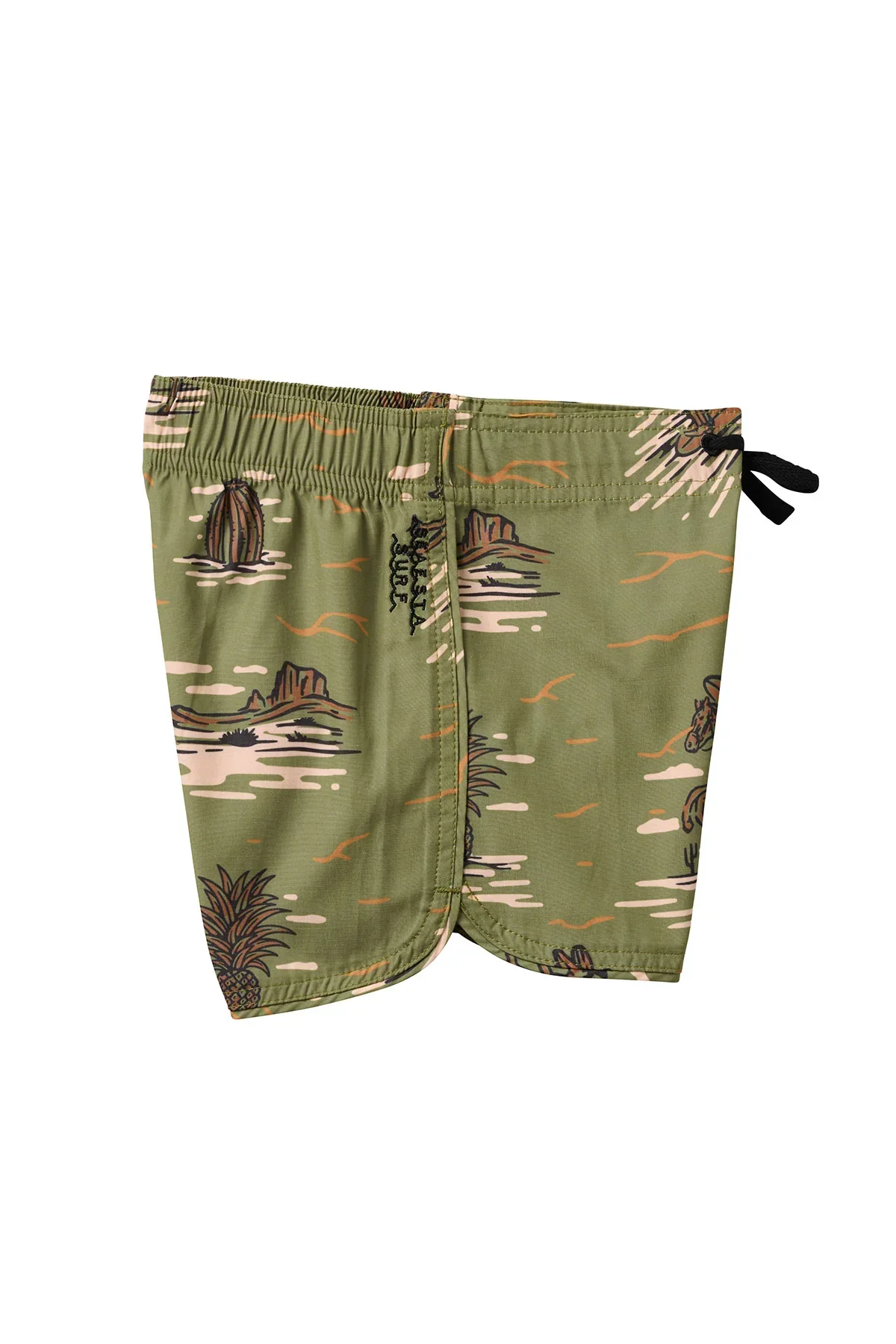 Seaesta Surf Boys Boardshorts – Scallop Retro Flare in Surfing Cowboy Cactus