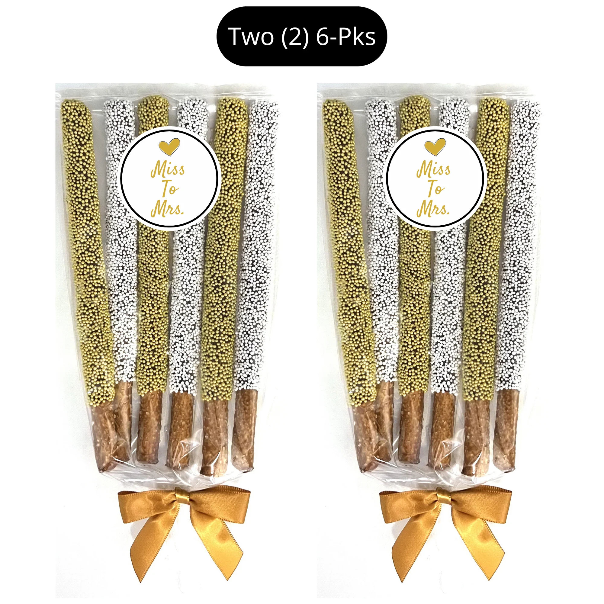 Wedding Chocolate Pretzel Rods - Miss To Mrs.