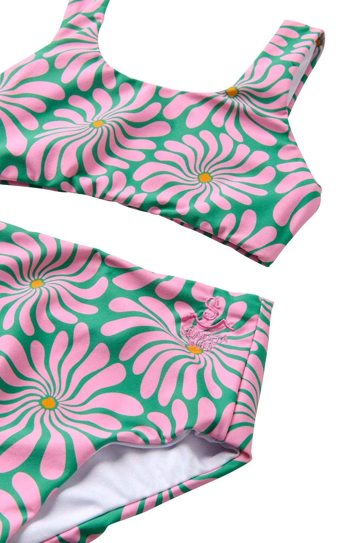 Wavy Floral / Two Piece Swimsuit / Azalea