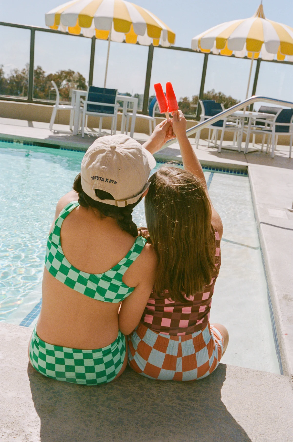 Seaesta Surf x Heather Taylor Home / Candy Check Two Piece Swimsuit / Emerald