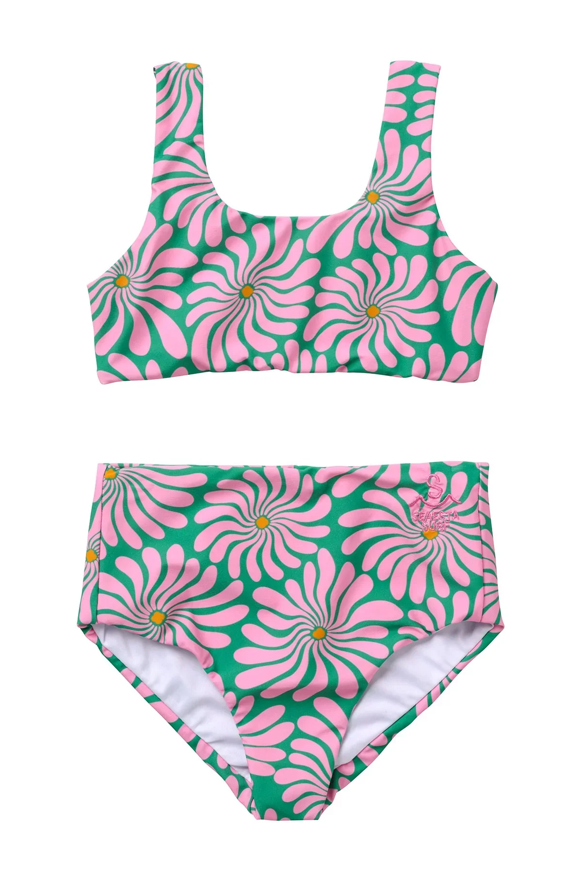 Wavy Floral / Two Piece Swimsuit / Azalea