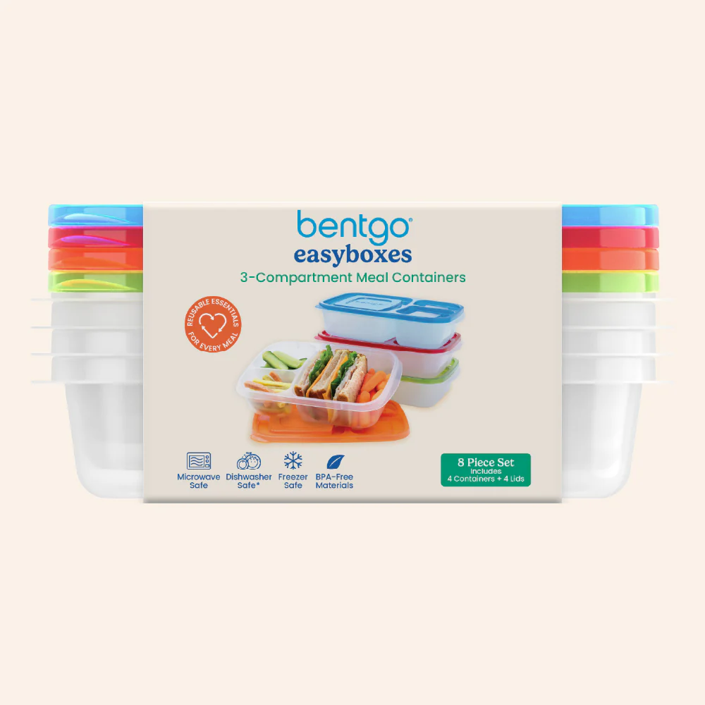 Bentgo Easyboxes 3-Compartment Food Containers 8-Piece Set