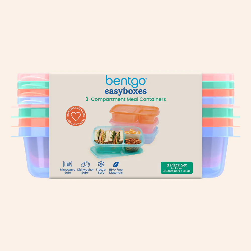 Bentgo Easyboxes 3-Compartment Food Containers 8-Piece Set