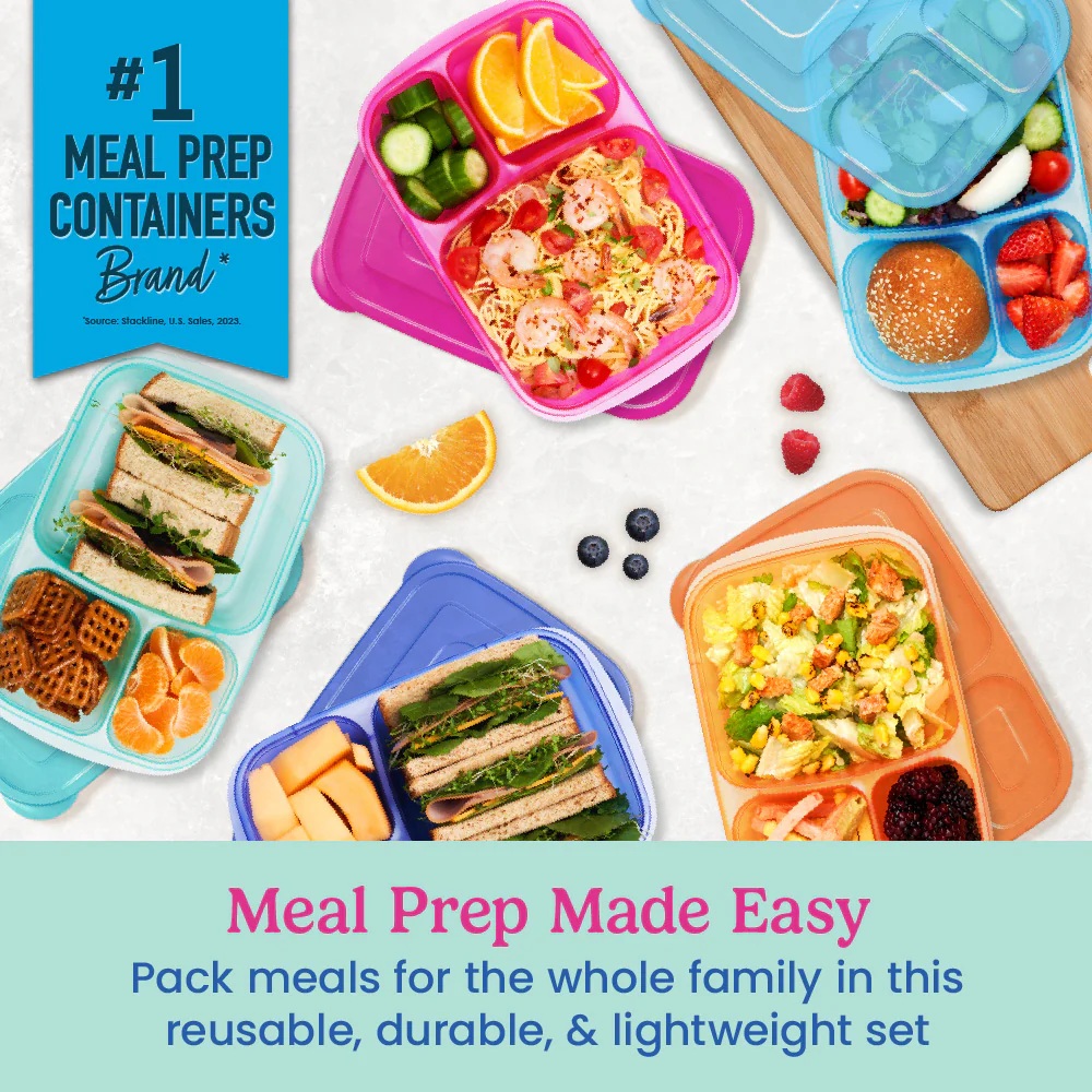 Bentgo Easyboxes 3-Compartment Food Containers 20-Piece Set