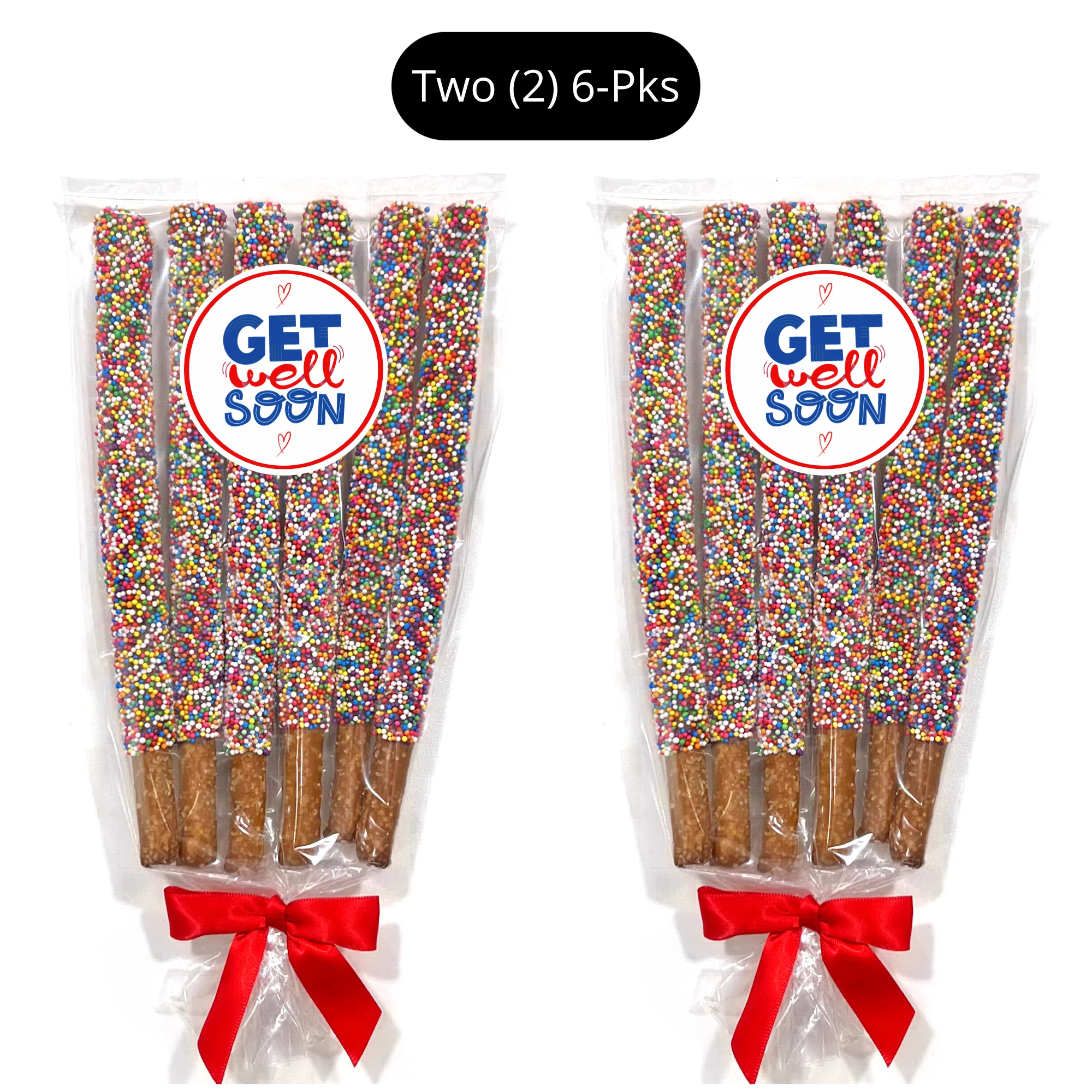 Get Well Soon Chocolate Covered Pretzel Rods