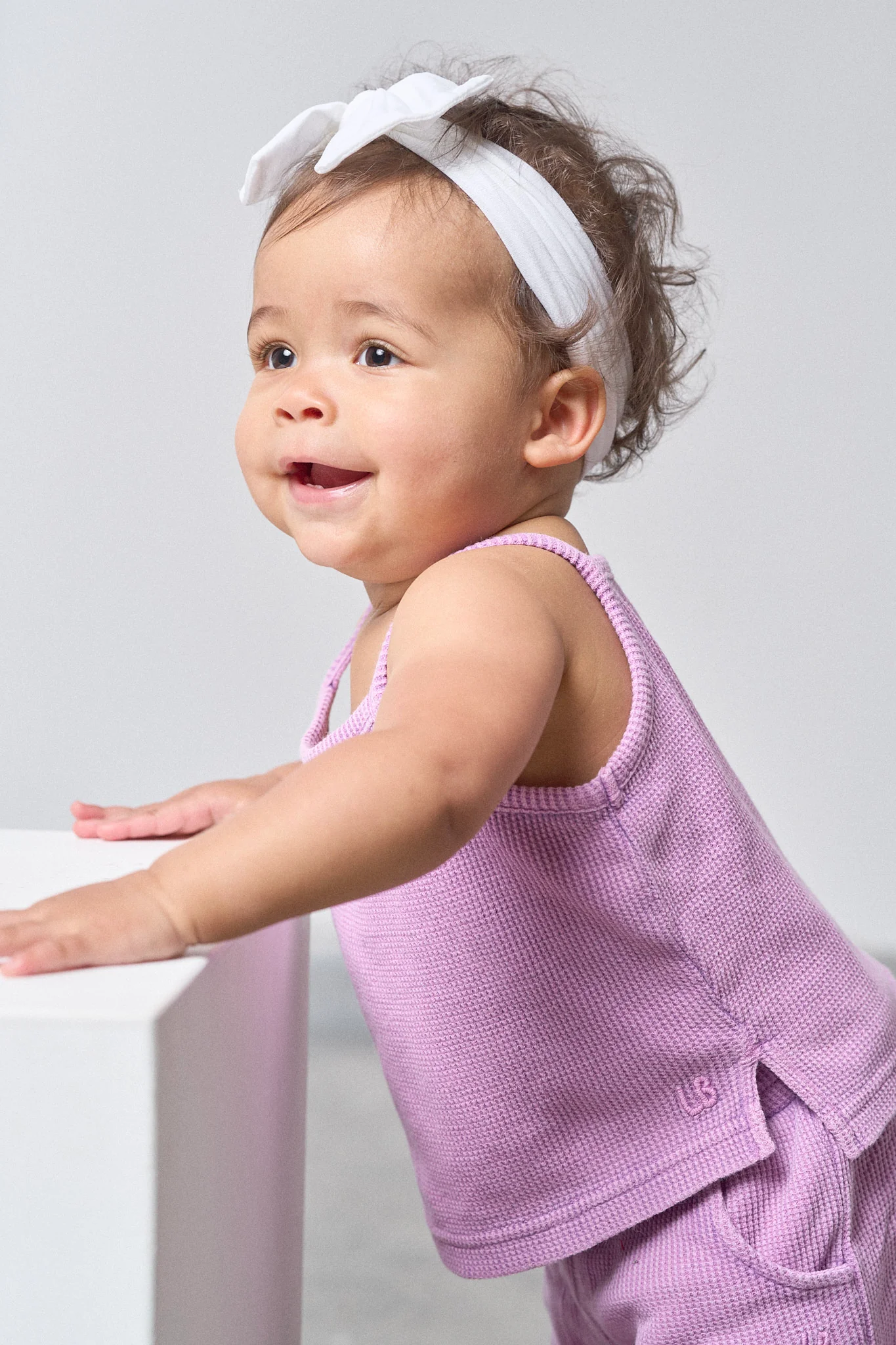 Girl's Waffle Tank - Purple