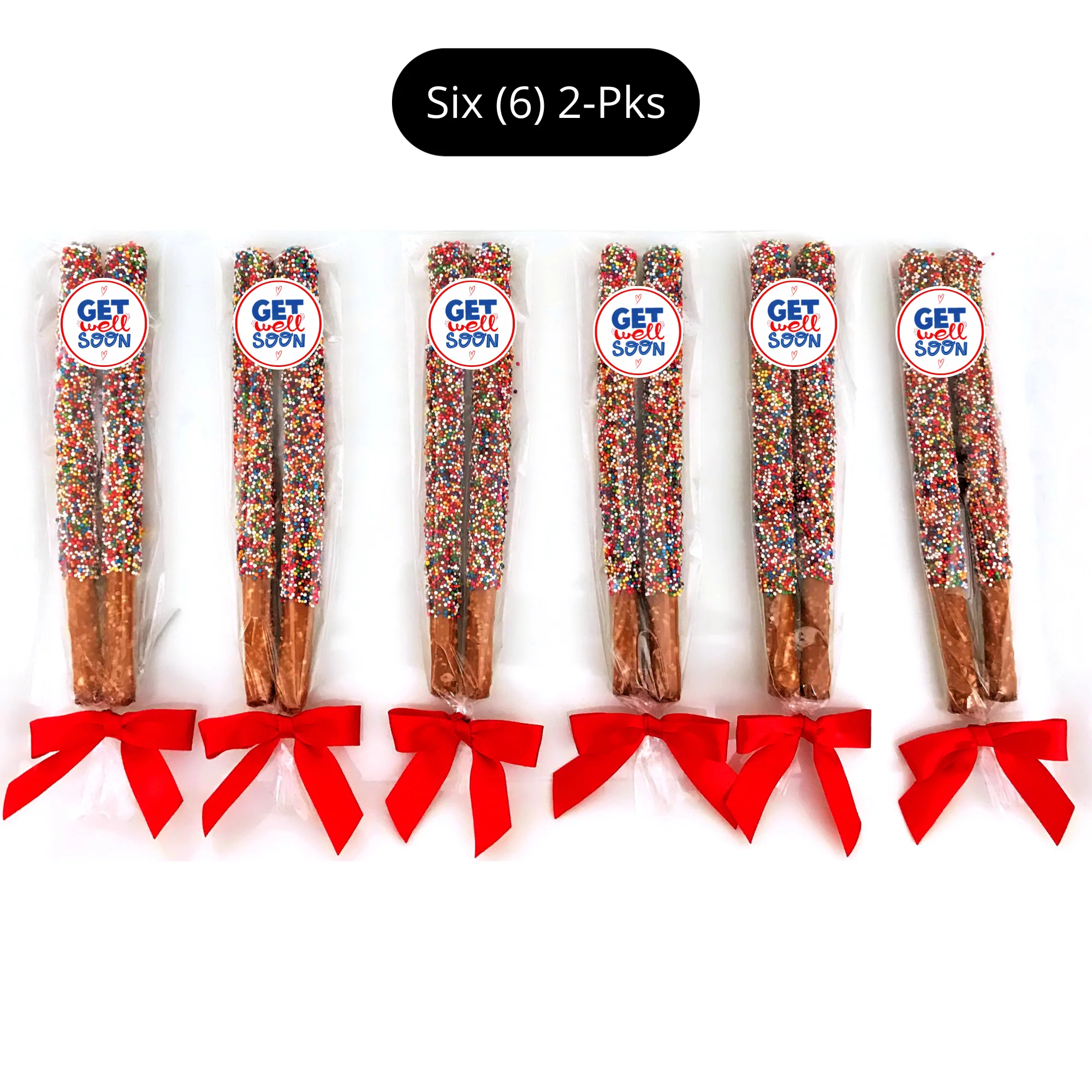 Get Well Soon Chocolate Covered Pretzel Rods