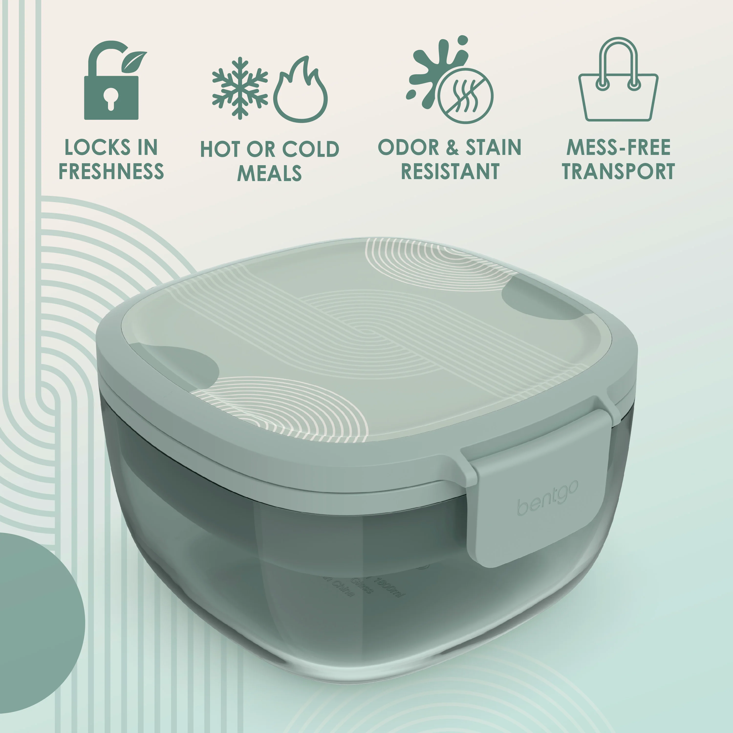 Bentgo Glass Prints All-in-One Salad Container