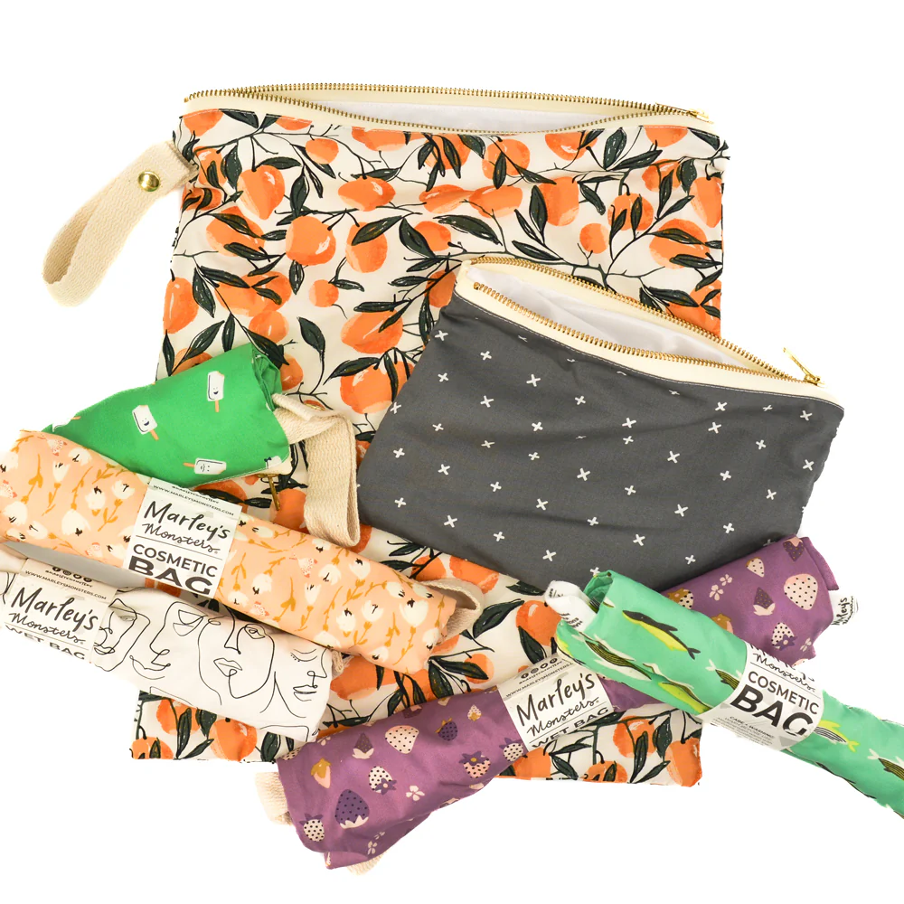 Wet Bag + Cosmetic Bag Bundle: Surprise Prints