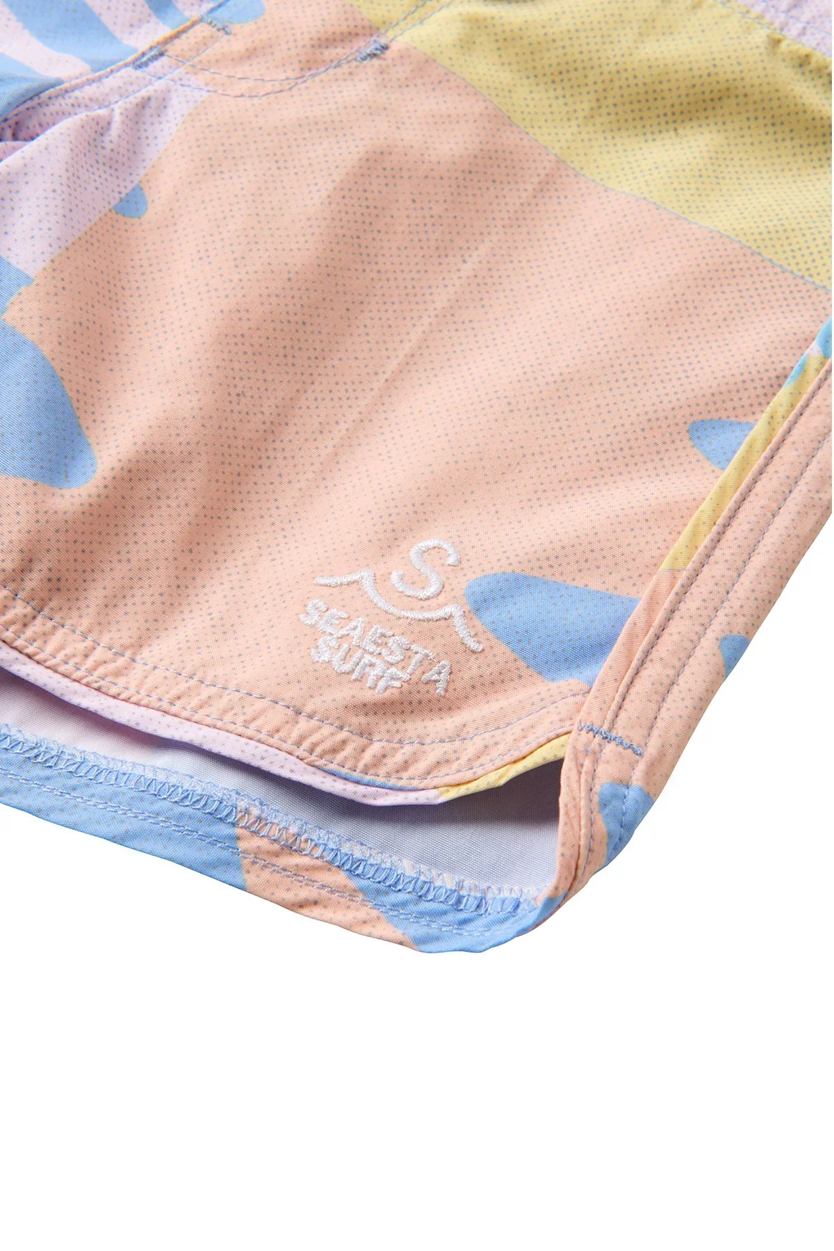 Seaesta Surf Boys Boardshorts – Scallop Retro Flare in Aloha Sunset Faded