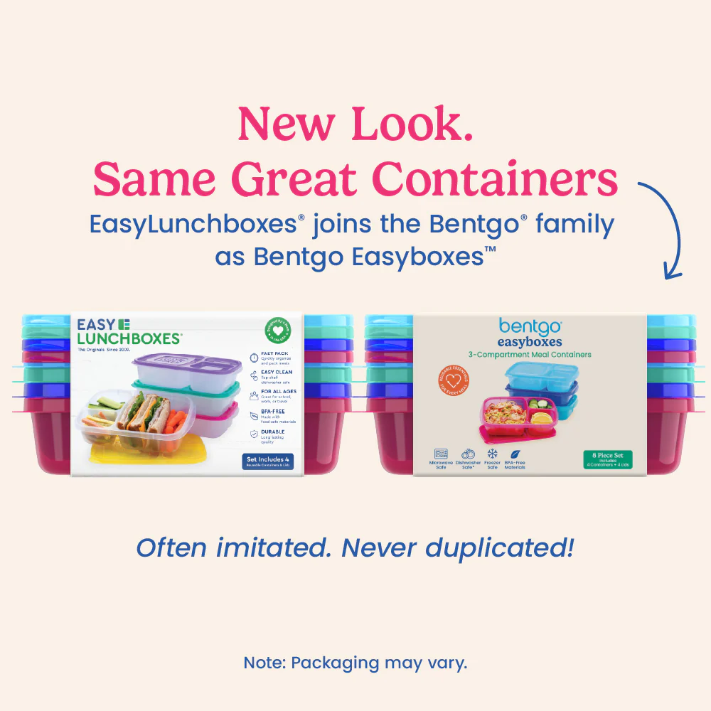 Bentgo Easyboxes 3-Compartment Food Containers 8-Piece Set