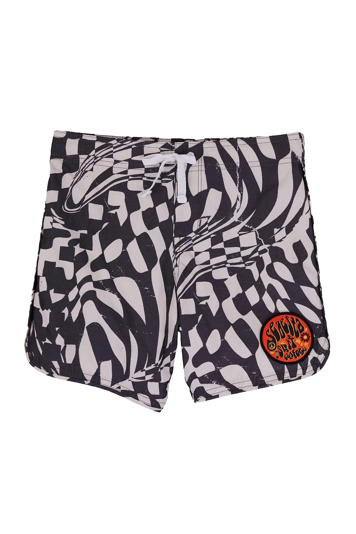 Seaesta Surf Boys Boardshorts – Scallop Retro Flare in Hazy Daze Swirl