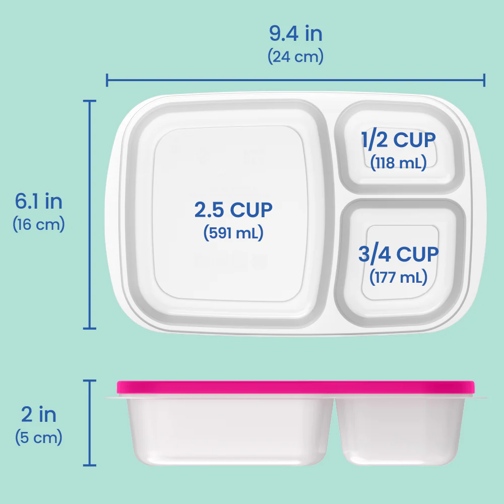Bentgo Easyboxes 3-Compartment Food Containers 8-Piece Set