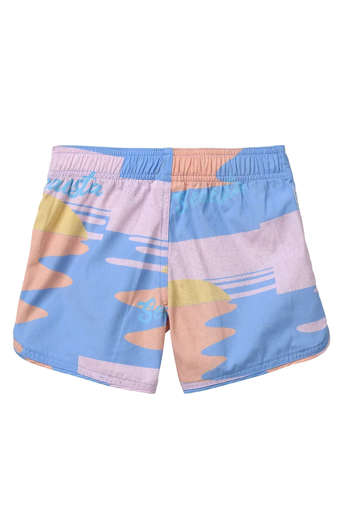 Seaesta Surf Boys Boardshorts – Scallop Retro Flare in Aloha Sunset Faded