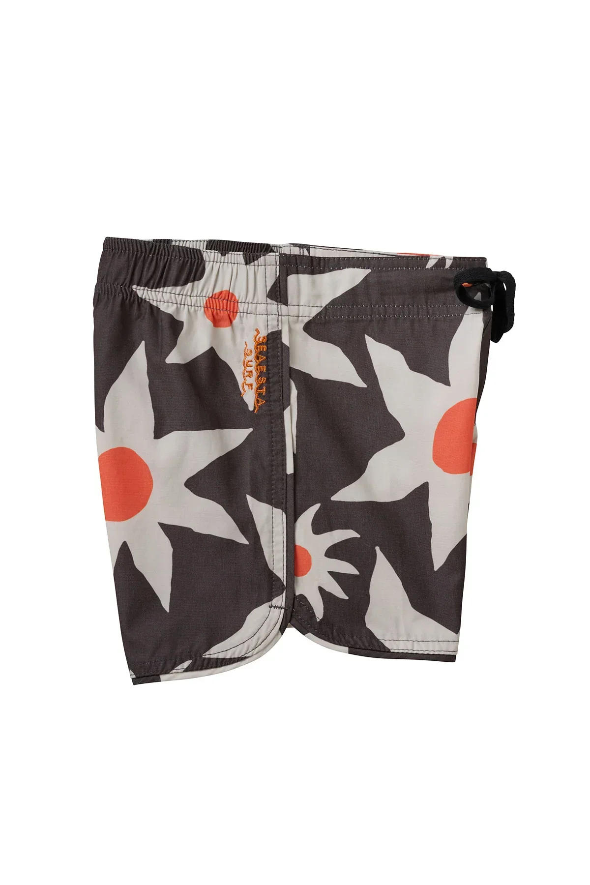 Seaesta Surf Boys Boardshorts – Scallop Retro Flare in Sun Daze Charcoal