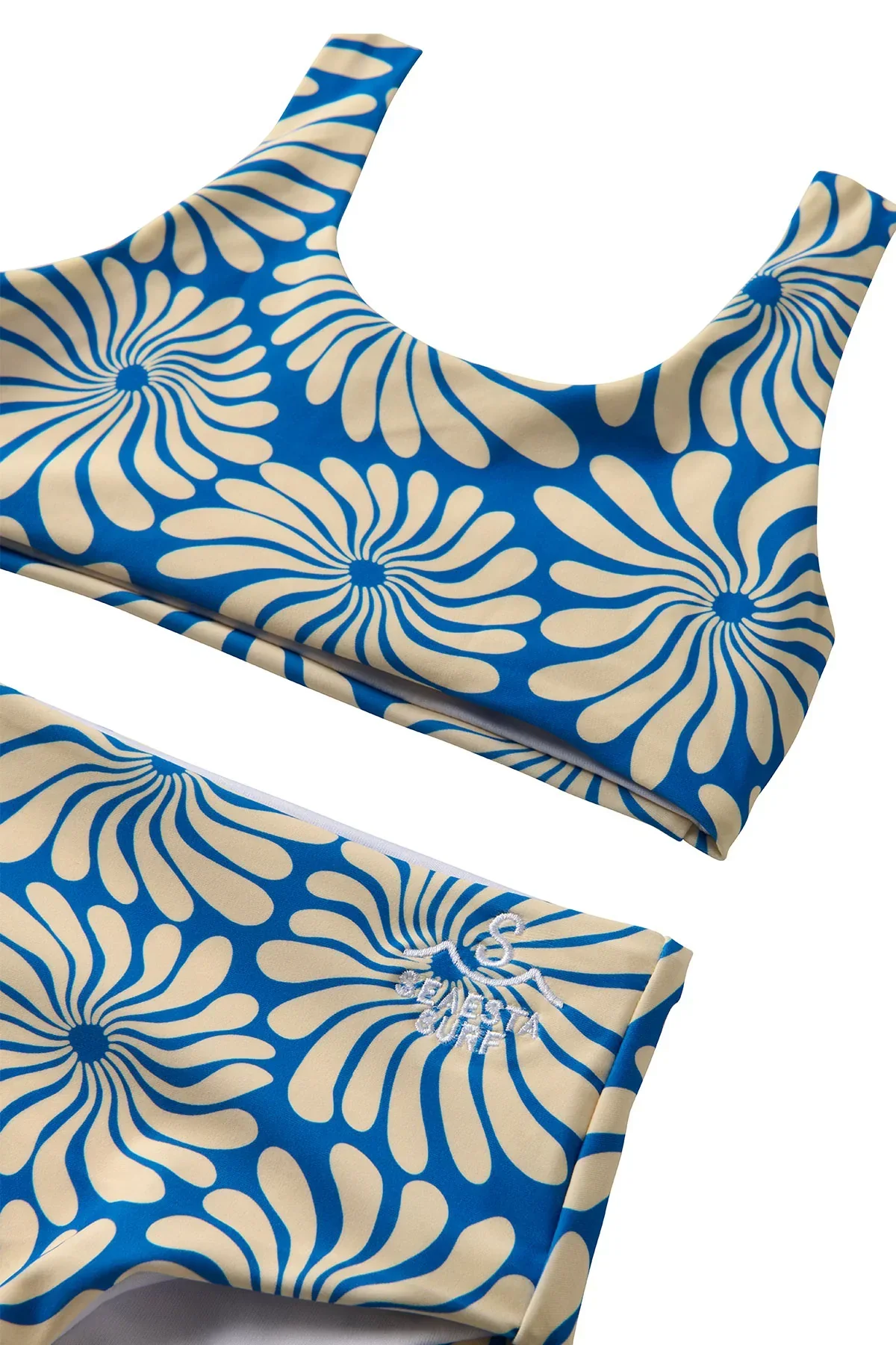 Wavy Floral / Two Piece Swimsuit / Panama