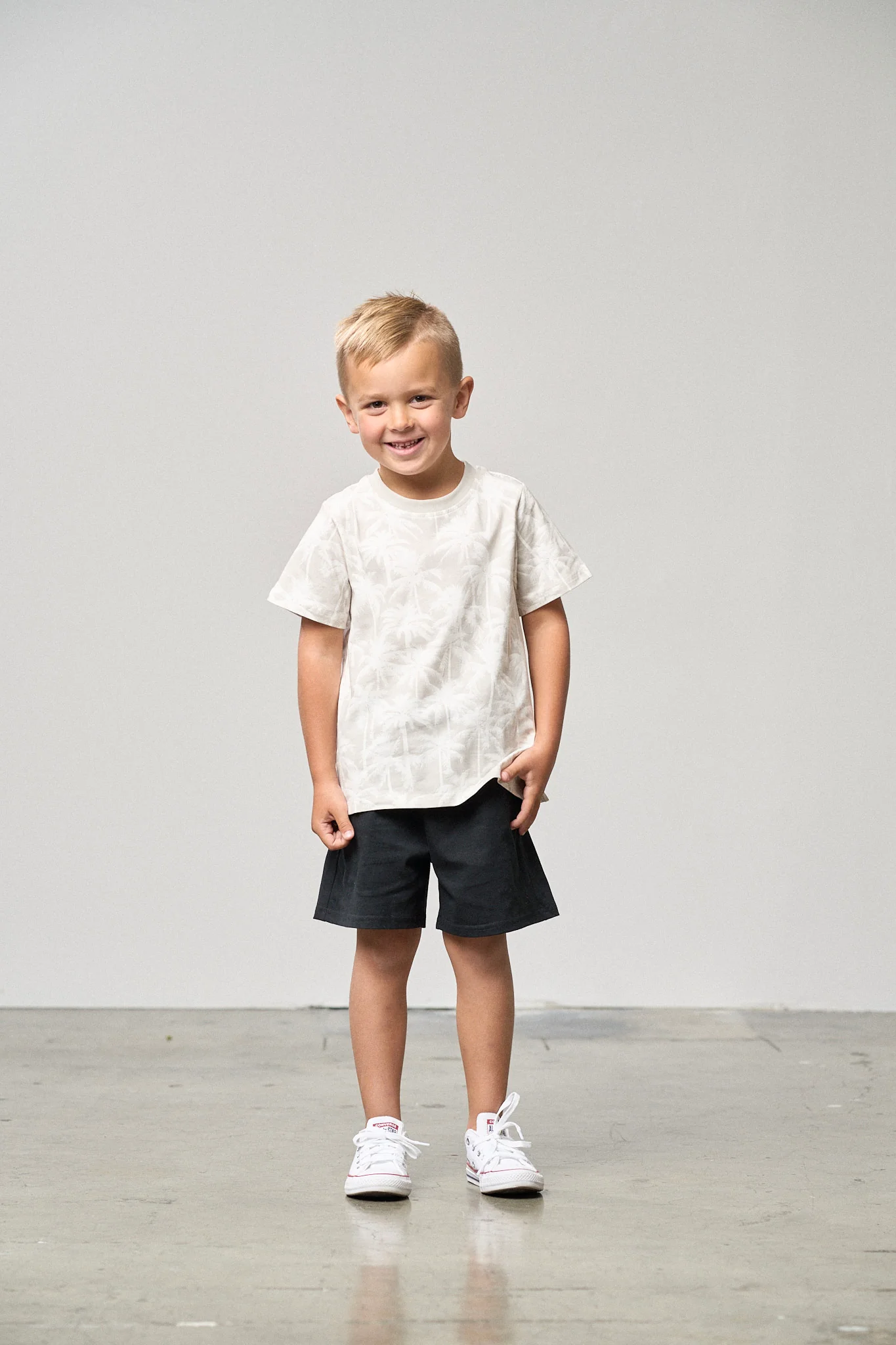 Palm Print Tee - Frost