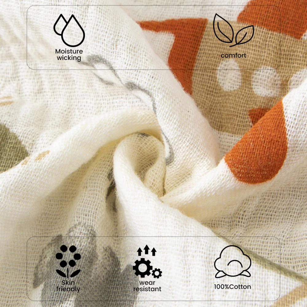 Cartoon printed baby cotton sleeping bags double zipper head Hidden Zipper Four Seasons Wearable Baby Wholesale Clothes