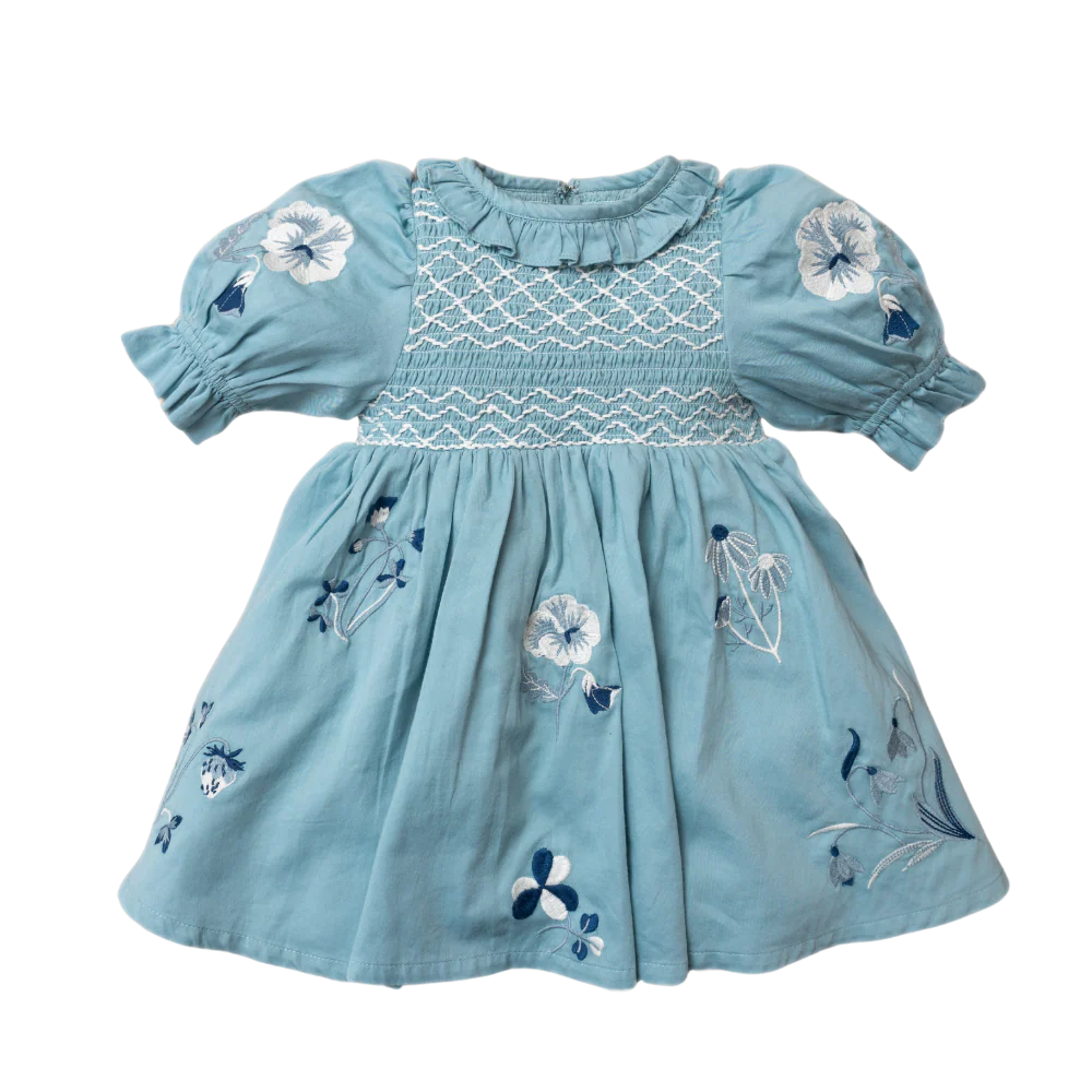 Nila dress - Dove Blue