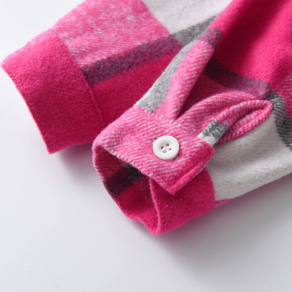Spring and autumn children's long sleeved plaid shirt Wholesale Kids Clothing