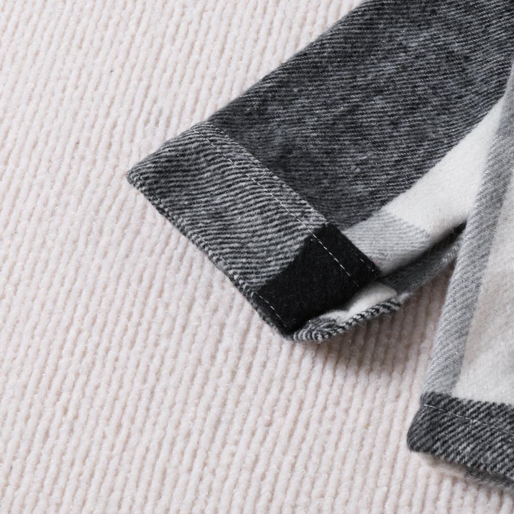 Boys' autumn and winter plaid lapel long sleeved jacket Wholesale Baby Boy Clothes