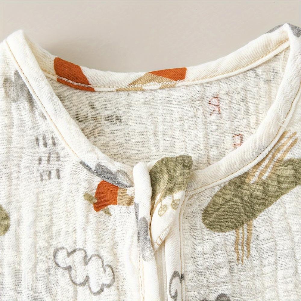 Cartoon printed baby cotton sleeping bags double zipper head Hidden Zipper Four Seasons Wearable Baby Wholesale Clothes