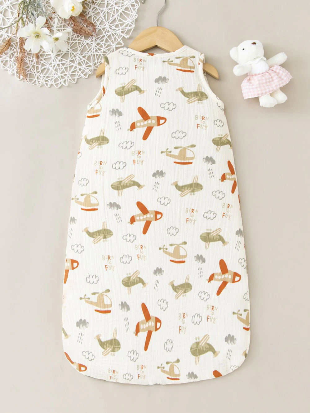 Cartoon printed baby cotton sleeping bags double zipper head Hidden Zipper Four Seasons Wearable Baby Wholesale Clothes