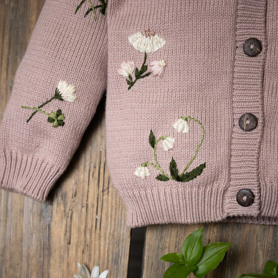 Botanical cardigan (Cotton) - Dahlia