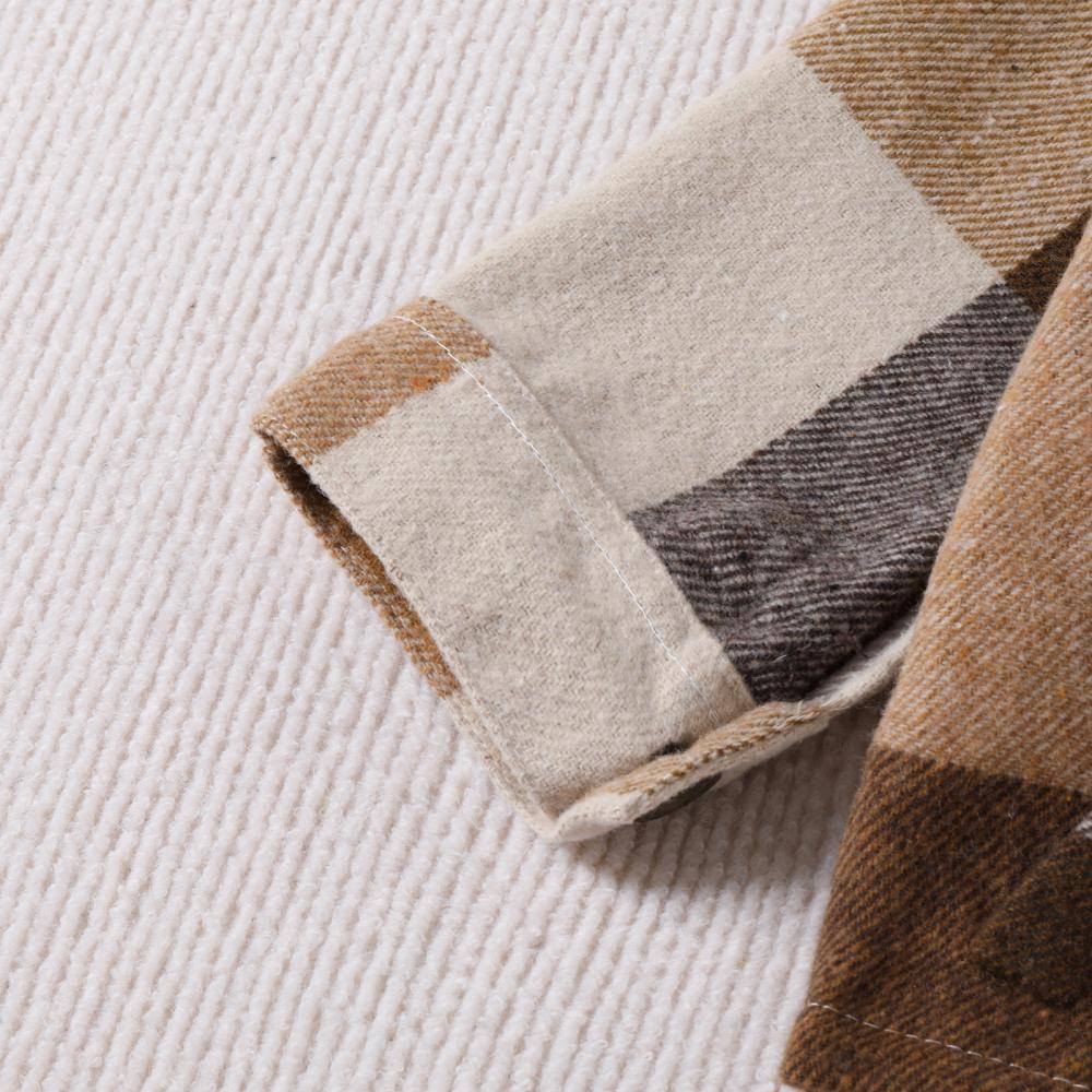 Boys' autumn and winter plaid lapel long sleeved jacket Wholesale Baby Boy Clothes