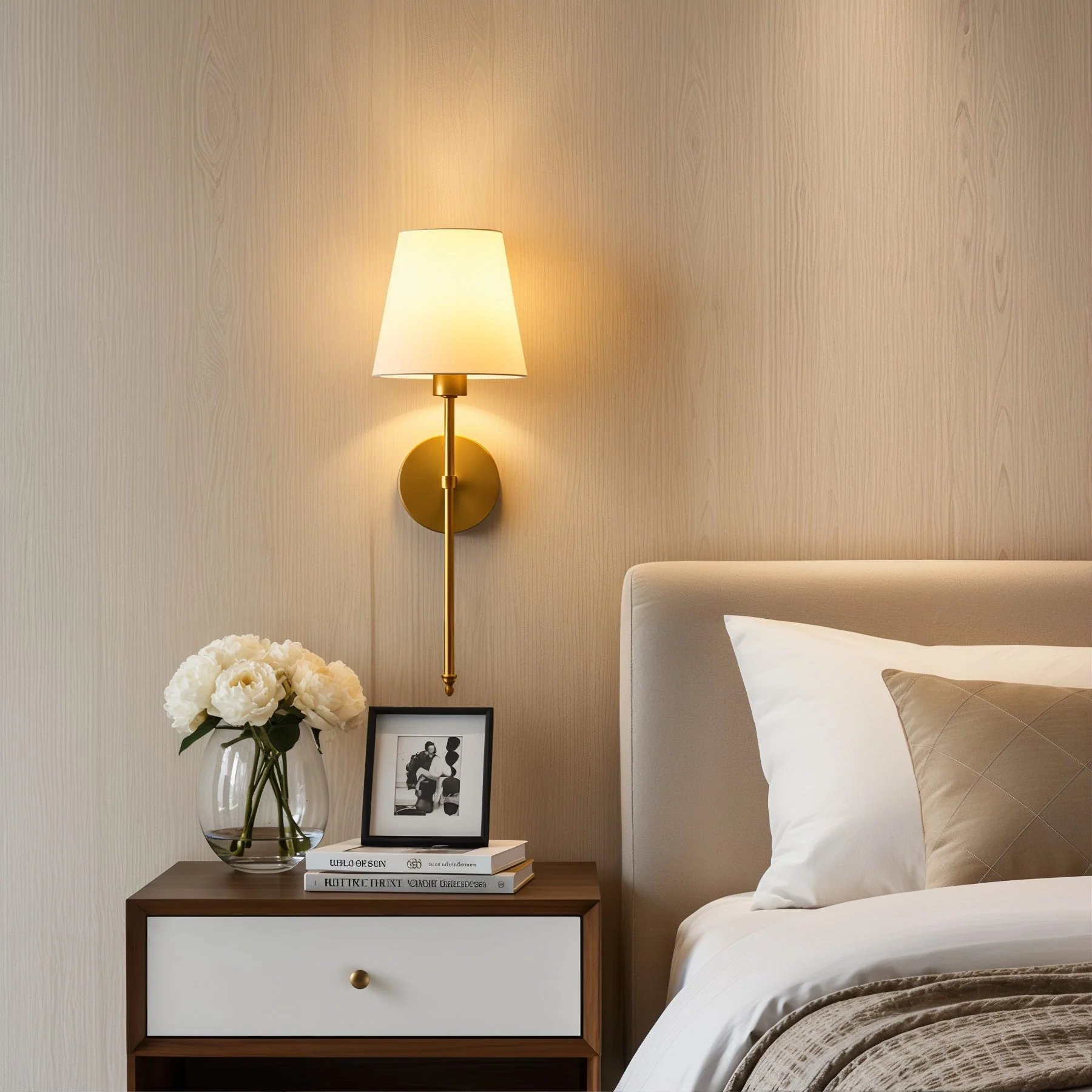 Wireless Contemporary Wall Sconces (Set of 2)