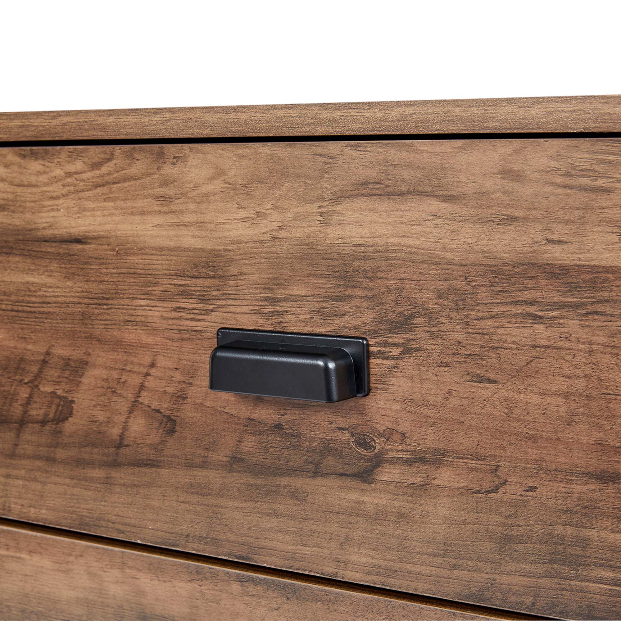 Teamson Home Brooklyn Sideboard with Storage Plus Metal Legs and Handles, Brown Acacia- FINAL SALE