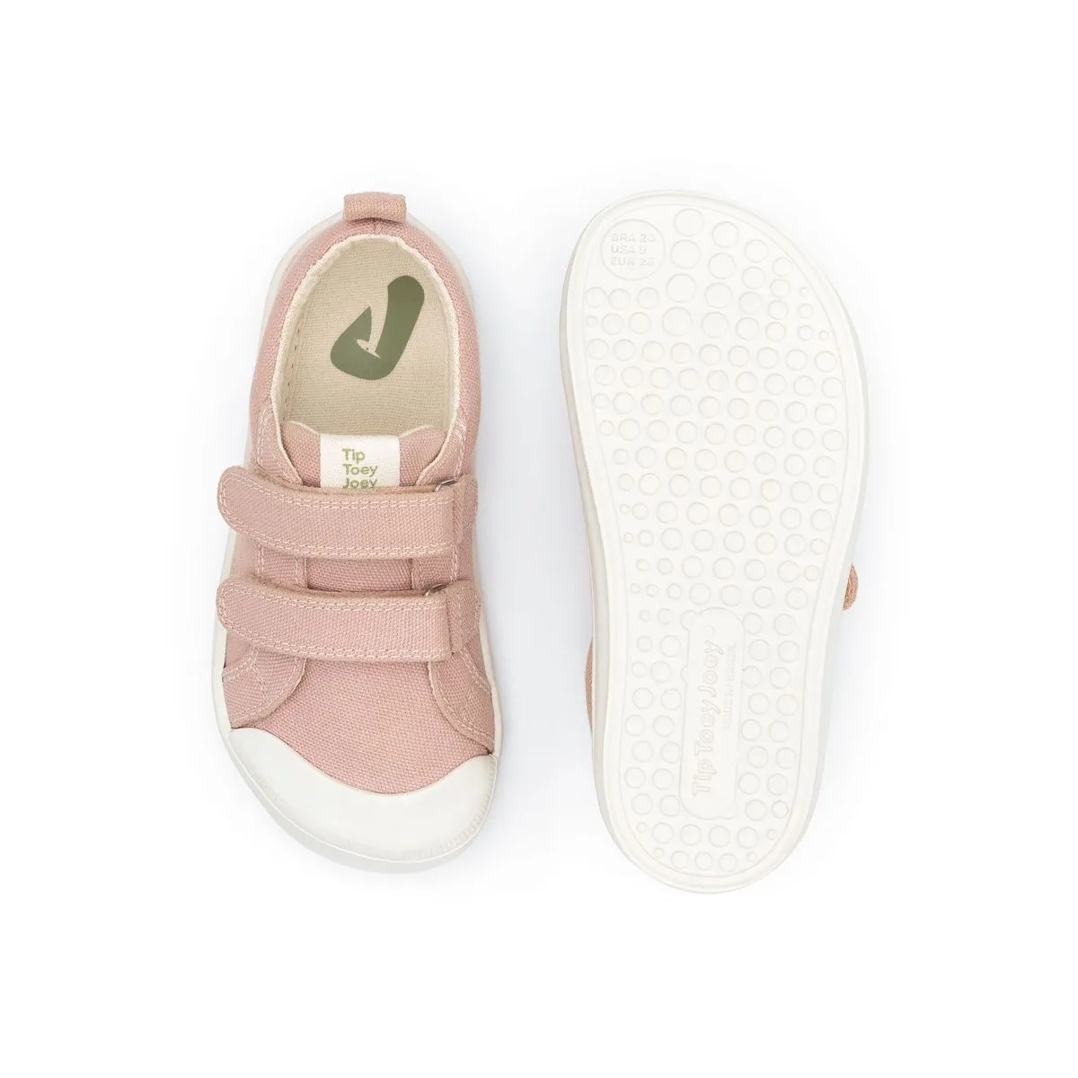 Tip Toey Joey Girl's Ramp Green Sneakers - Lona Rosa Quartzo