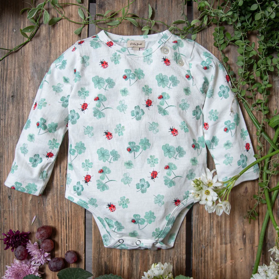 Clover jersey onesie - Marshmellow