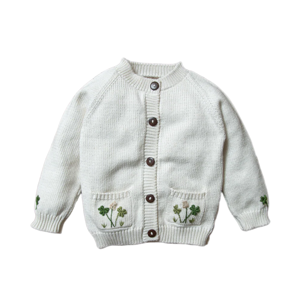 Clover cardigan (Cotton) - Marshmellow