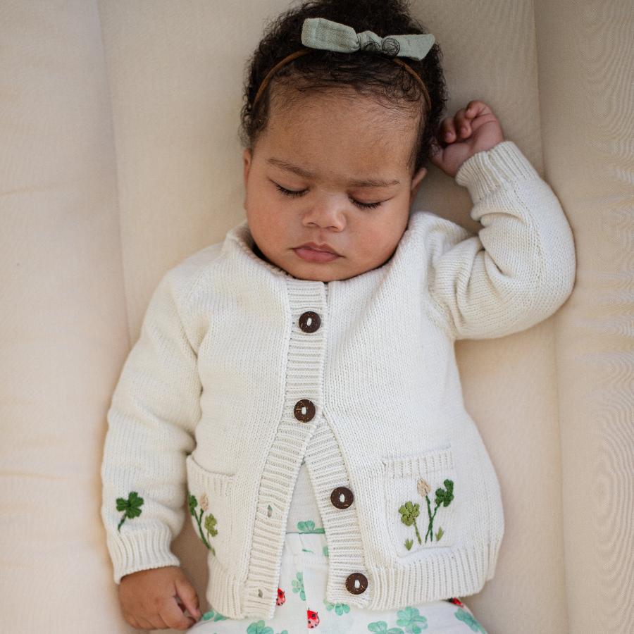 Clover cardigan (Cotton) - Marshmellow
