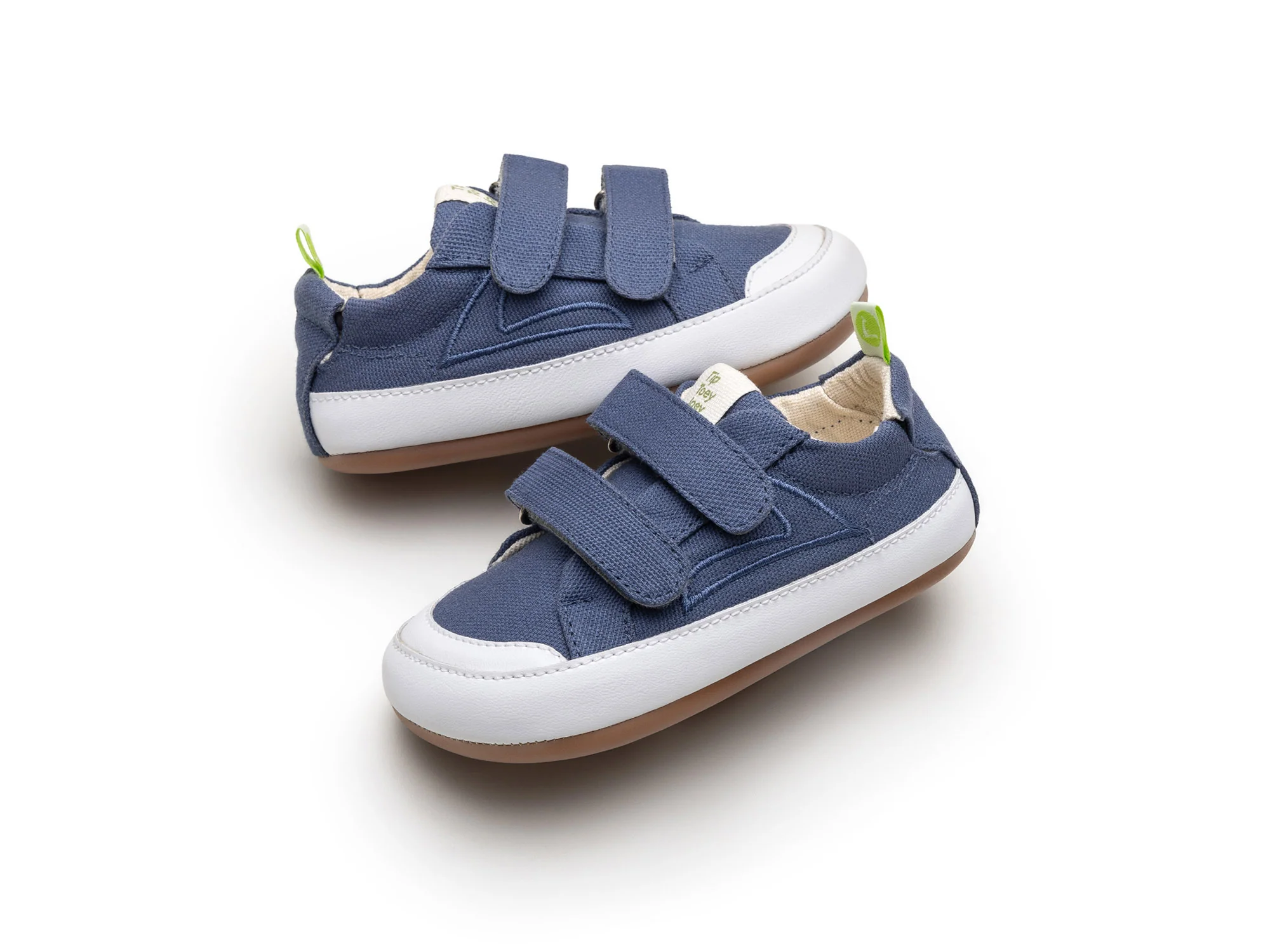 Tip Toey Joey Boy's Bossy Green Sneakers - Lona Azul Klein