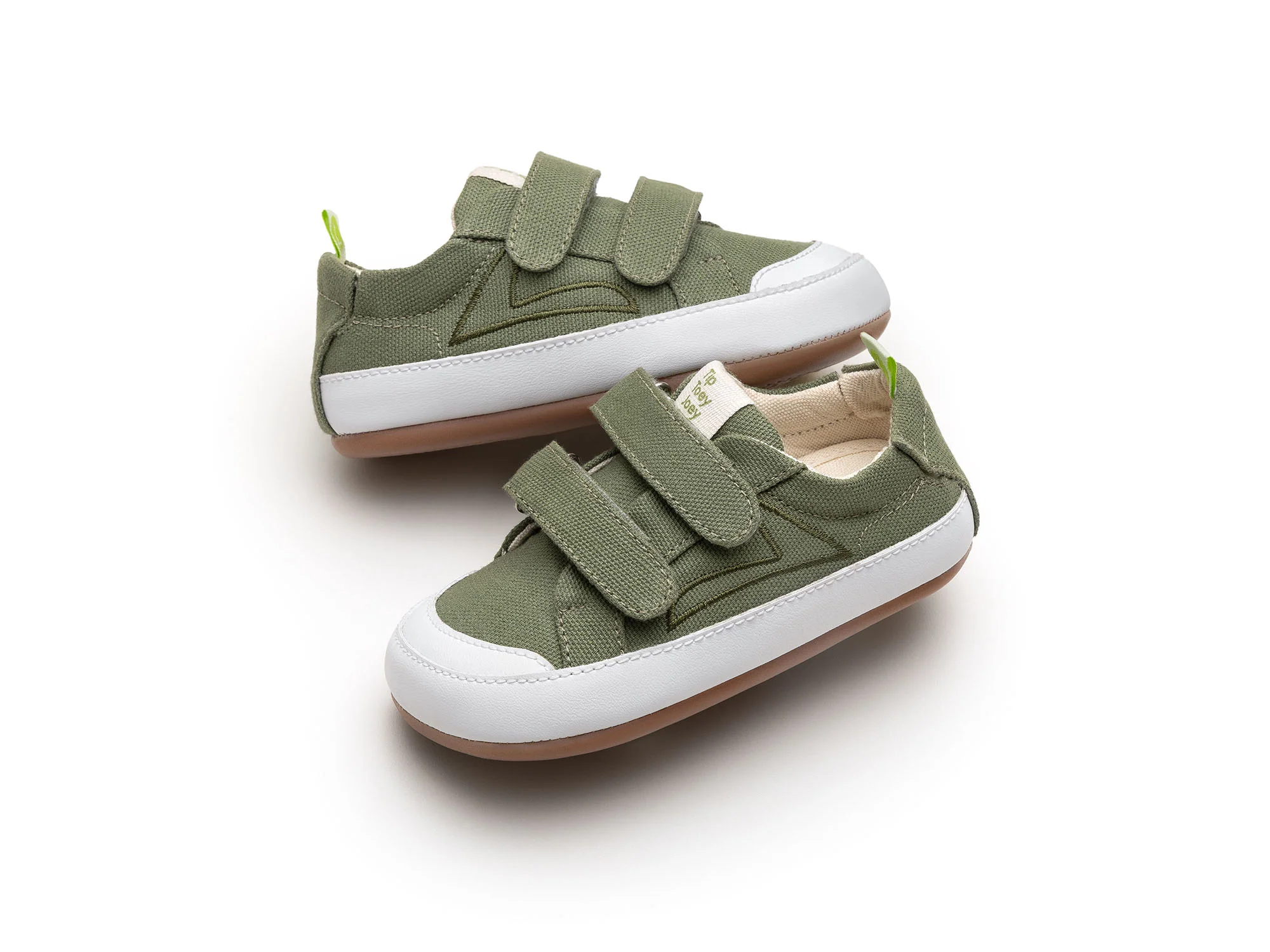 Tip Toey Joey Boy's and Girl's Bossy Green Sneakers - Lona Verde Pistache