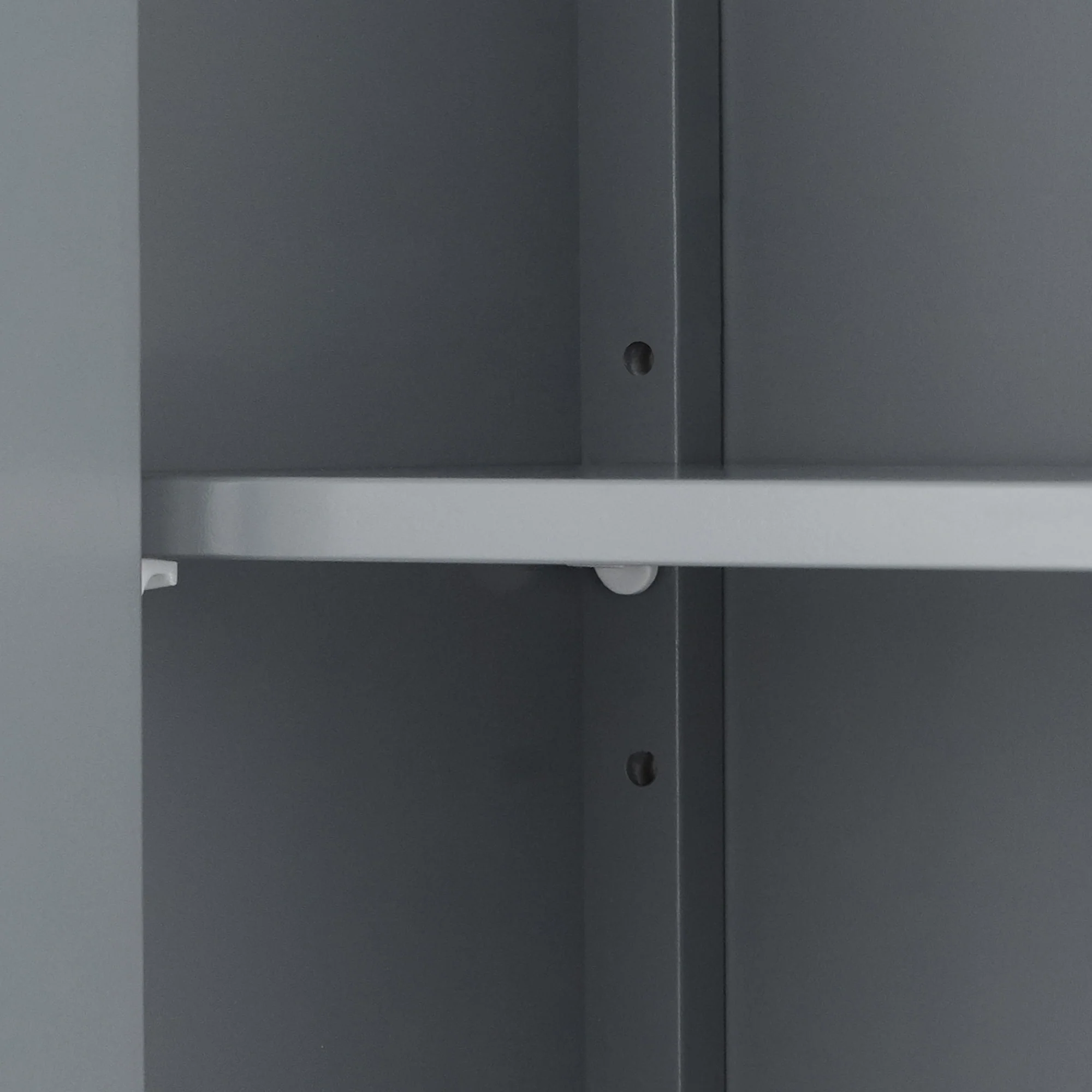 Teamson Home Mercer Removable Two-Door Wall Cabinet, Gray