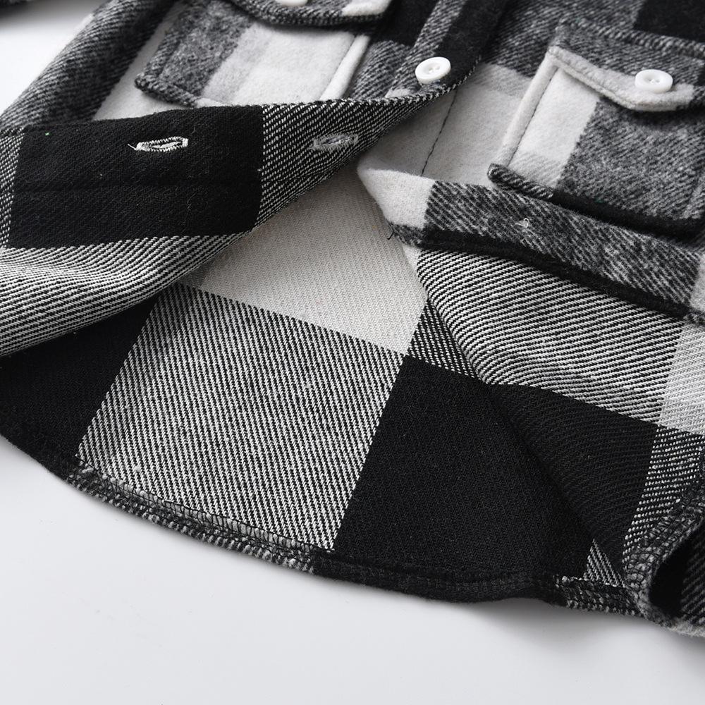 Spring and autumn children's long sleeved plaid shirt Wholesale Kids Clothing
